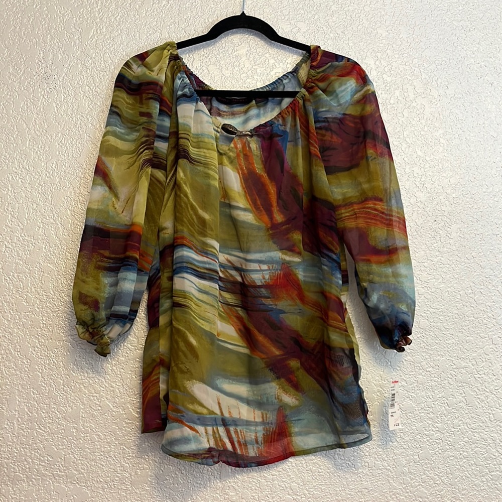 Hayley Matthews Polyester 3/4 sleeve blouse new with tags
